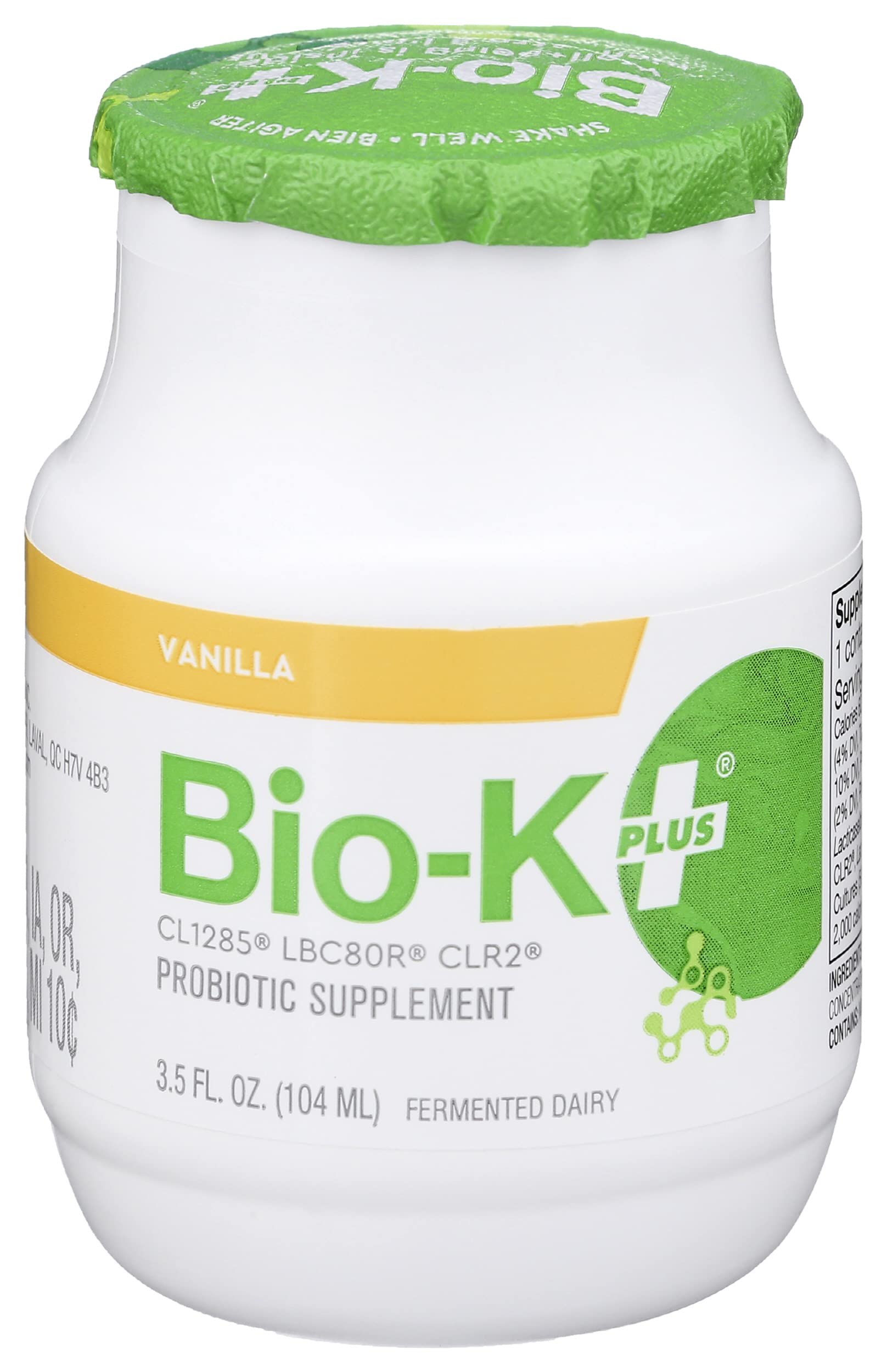 Bio-K Plus Vanilla Probiotic SGL, 3.5 FZ