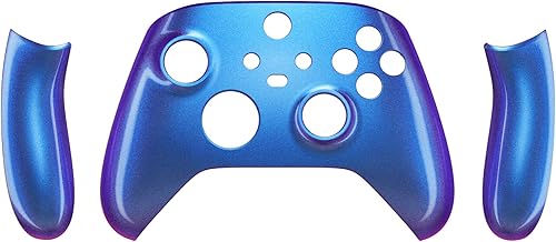 Miniatura 9 de eXtremeRate Empuñaduras de rieles laterales para controlador Xbox Series X y S, rojo escarlata, camaleón, morado, azul, accesorios personalizados