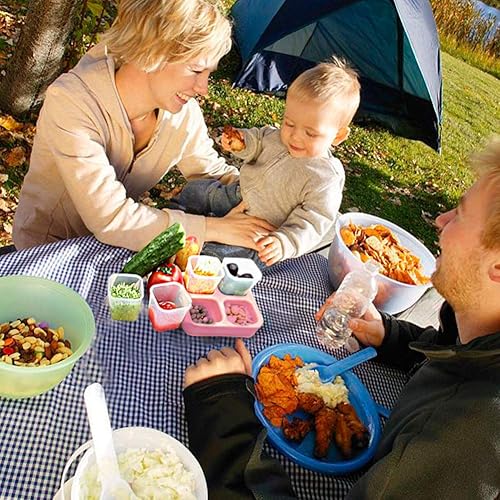 Miniatura 3 de Matyz Paquete de 8 recipientes de almacenamiento de alimentos para bebés, aptos para congelador, sin BPA (rosa, 4 onzas cada uno), recipientes de