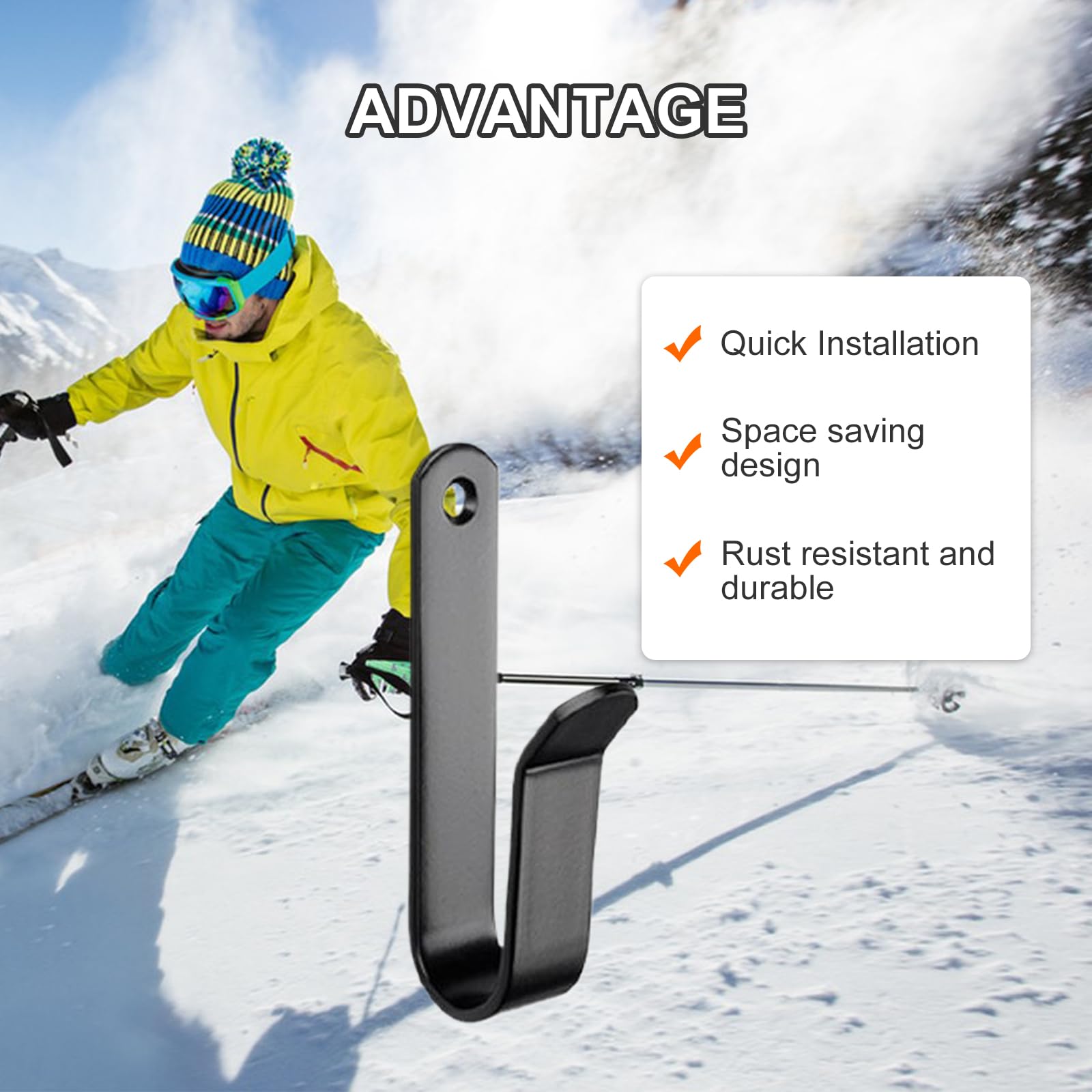 Soporte de pared para snowboard, 4 Piezas, Porta Tablas Surf, Longboard