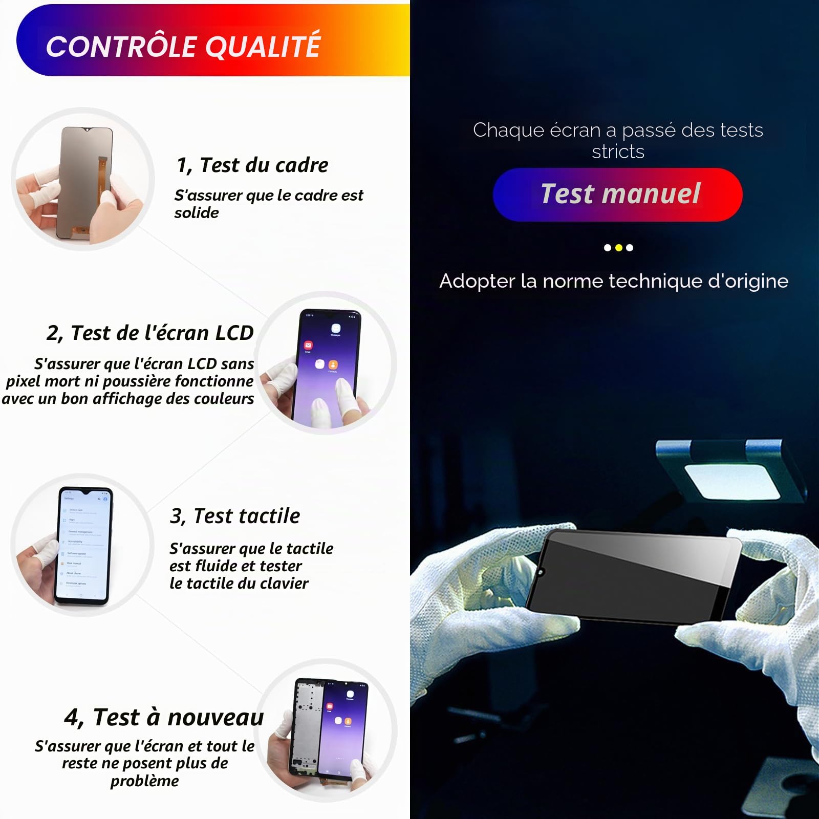 RongZy Écran LCD de rechange pour Honor X5C Plus/X5C avec kit (noir)