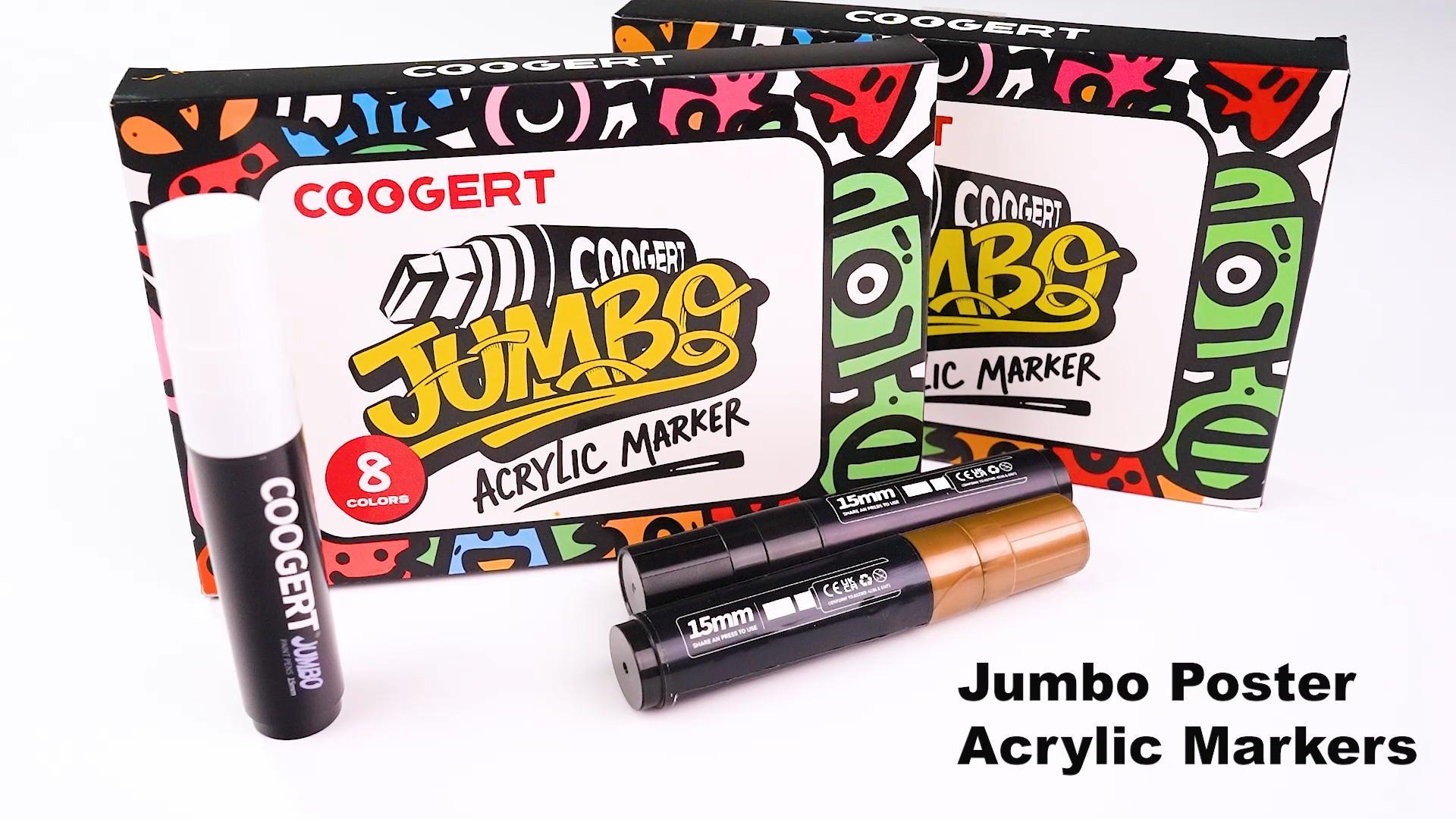 g*5様 Marker comp30 Amazon.com: Coogert 12 Colors Jumbo Poster Markers, 15MM Thick
