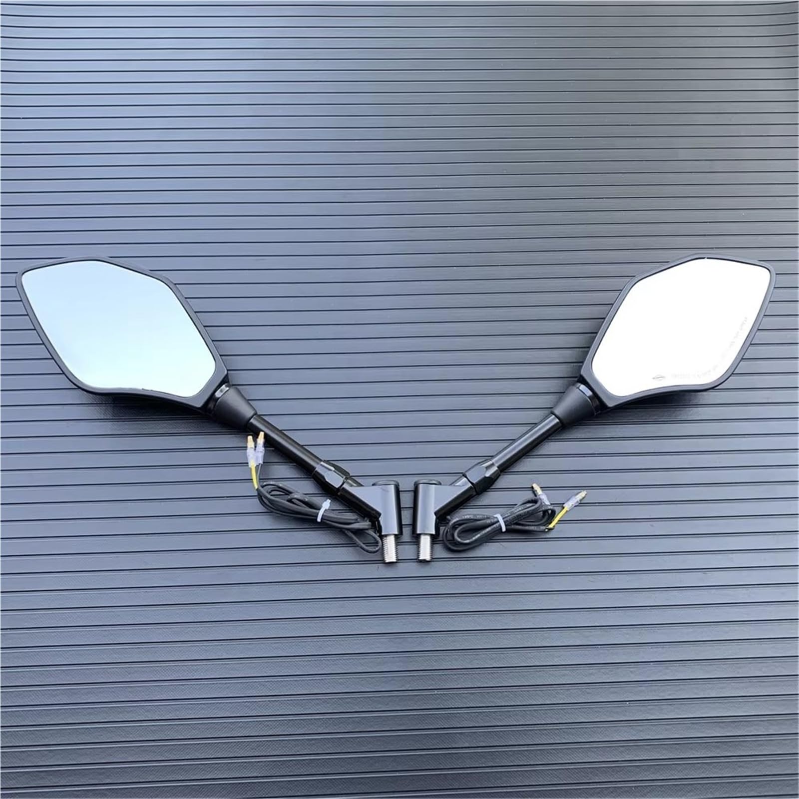 Retrovisores Moto Pares de espejos retrovisores negros para intermitentes para LED de 10 mm para Ducati Retrovisores motocicleta