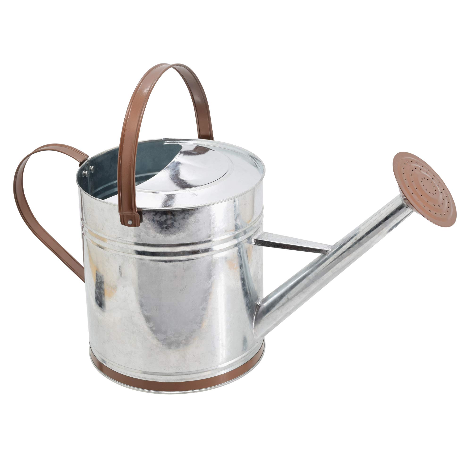 Arcadia Garden Products WC14 Classic Shiny Galvanized Metal Watering Can