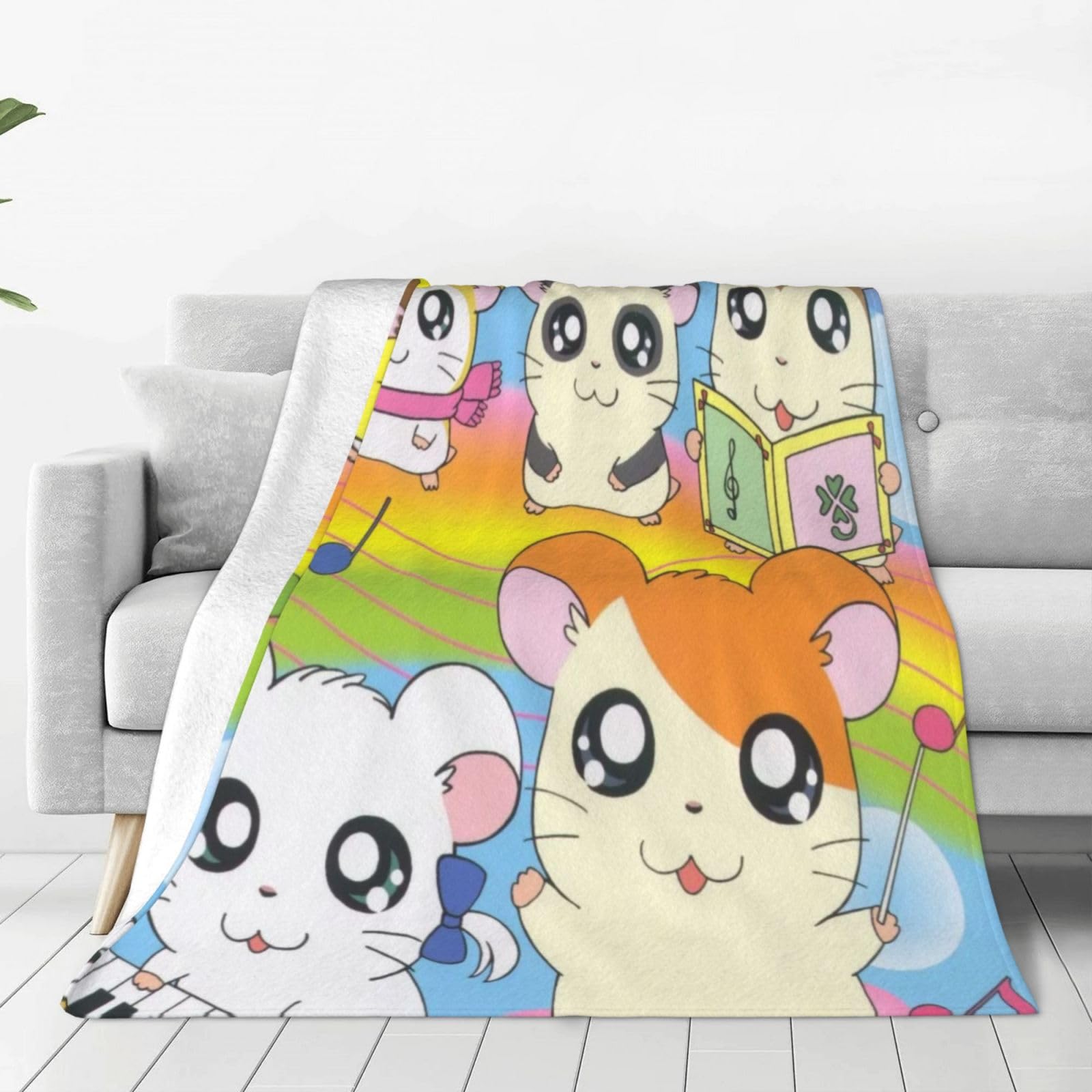 Amazon｜とっとこハム太郎 ブランケット 毛布 ひざ掛け 大判 柔らかい