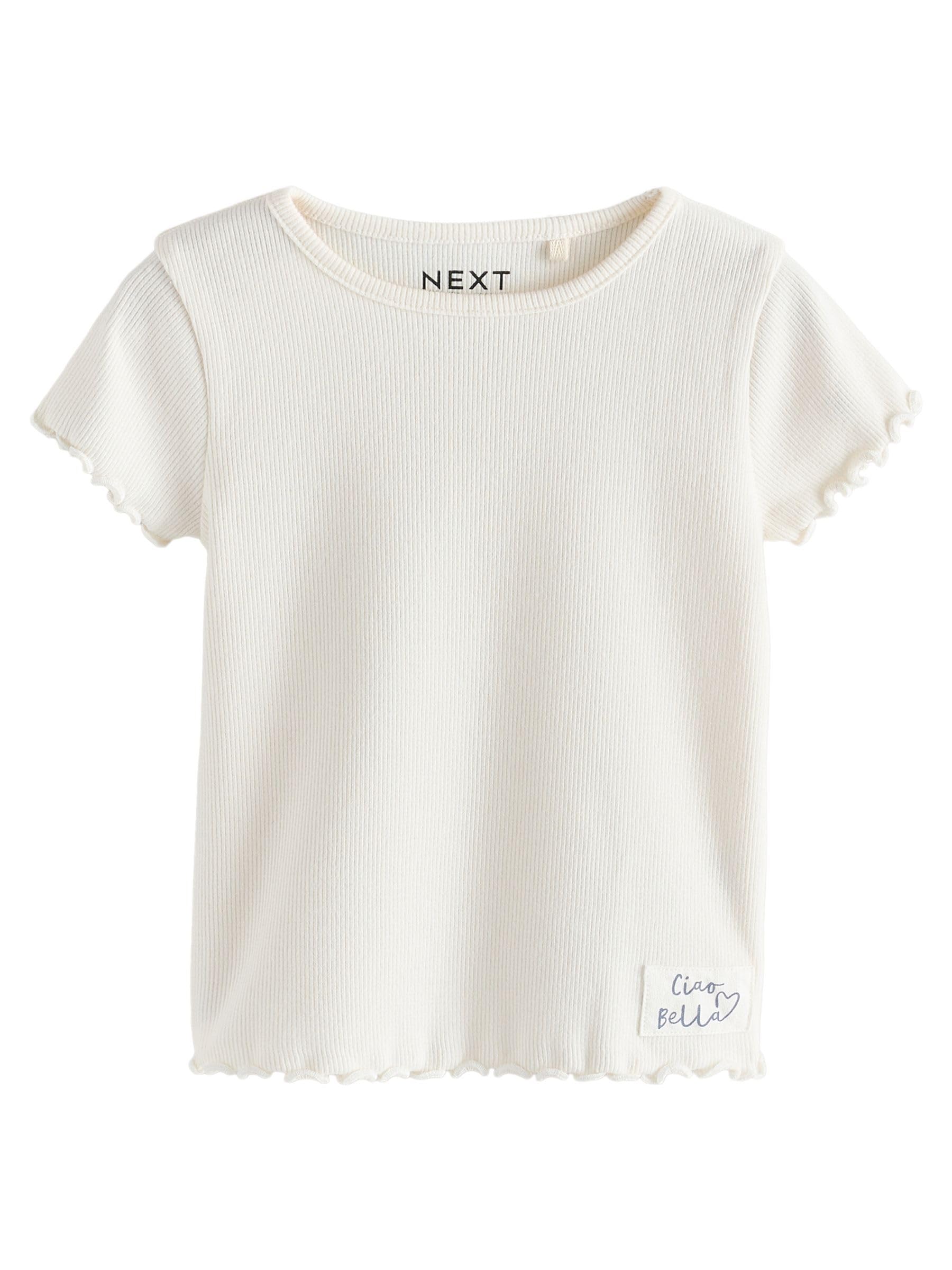 NEXT Fille Haut côtelé à Manches Courtes, Lot de 5
