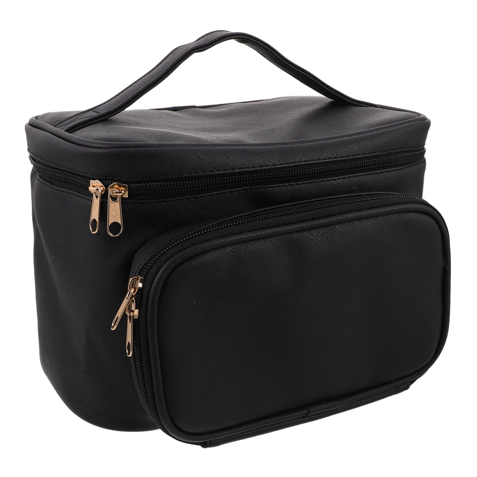 Cabilock Borsa per Trucco da Viaggio Organizer Custodia per Cosmetici in Pu Divisori e Cerniera di Sicurezza Leggera e Portatile per Donne