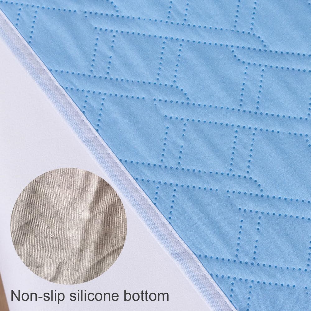 Hearda 2 Pièce Alèses de Lit Absorbantes, Impression Grand Alèses Réutilisable pour Incontinence Adultes Enfants Protège Matelas Imperméable, Lavable Coussins de Chaise (Grille 3,200x230cm)