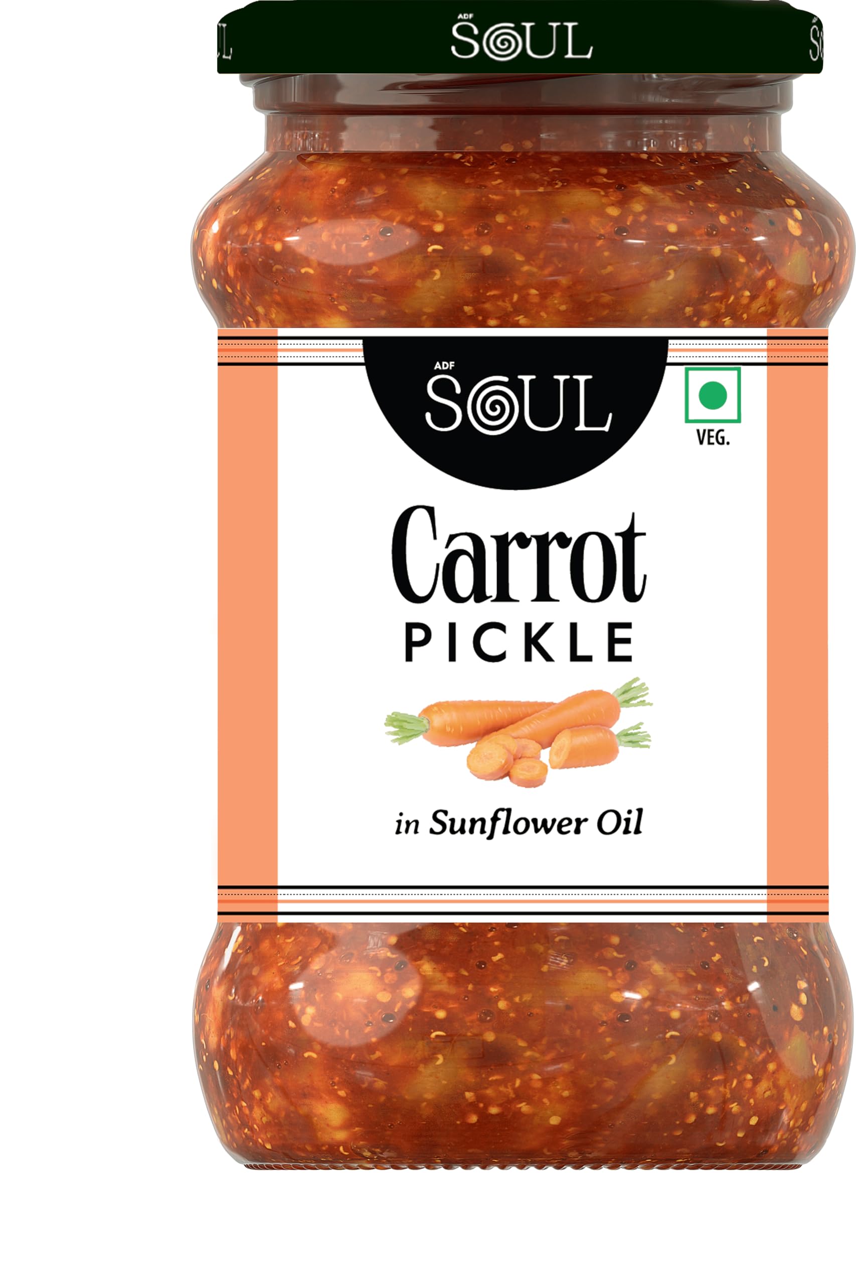 Soul Carrot Pickle 380g -Crunchy Delight in Sunflower Oil-image-48
