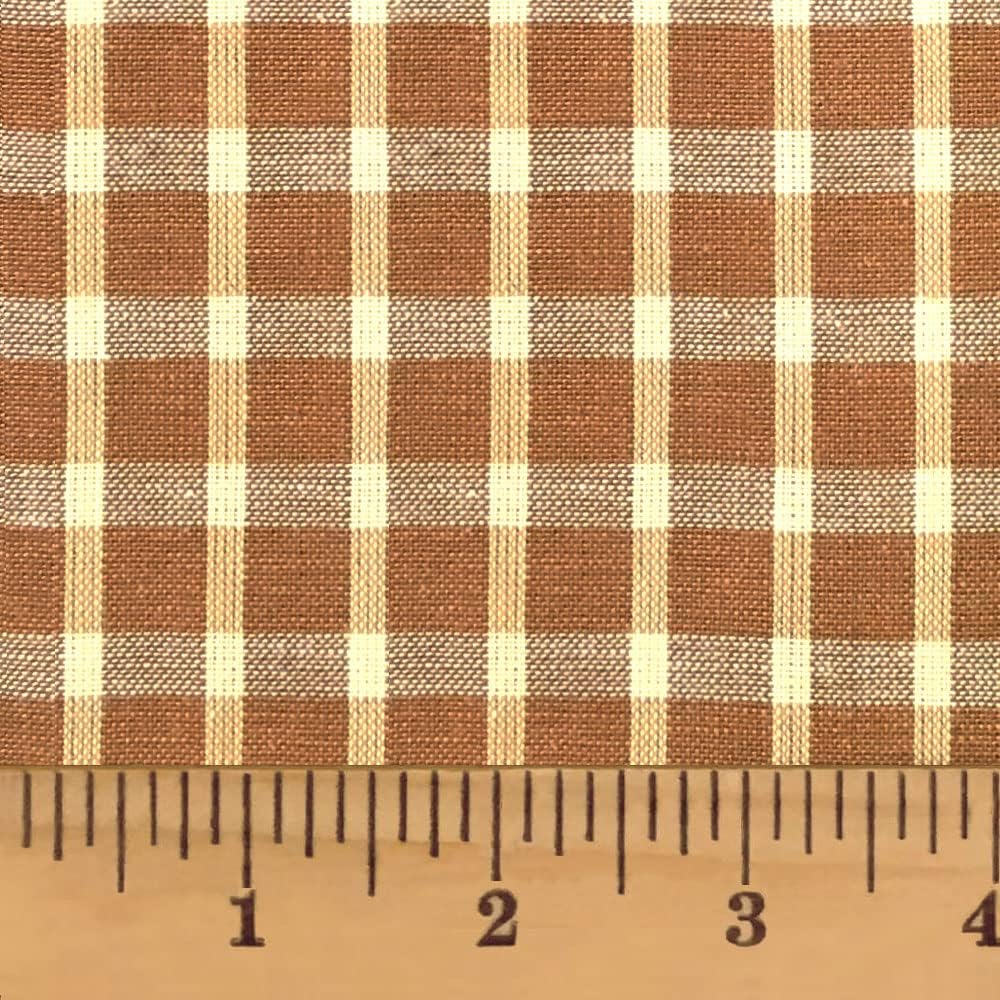 Honey Mustard Homespun Cotton Plaid Fabric by JCS - Sold by The Yard
