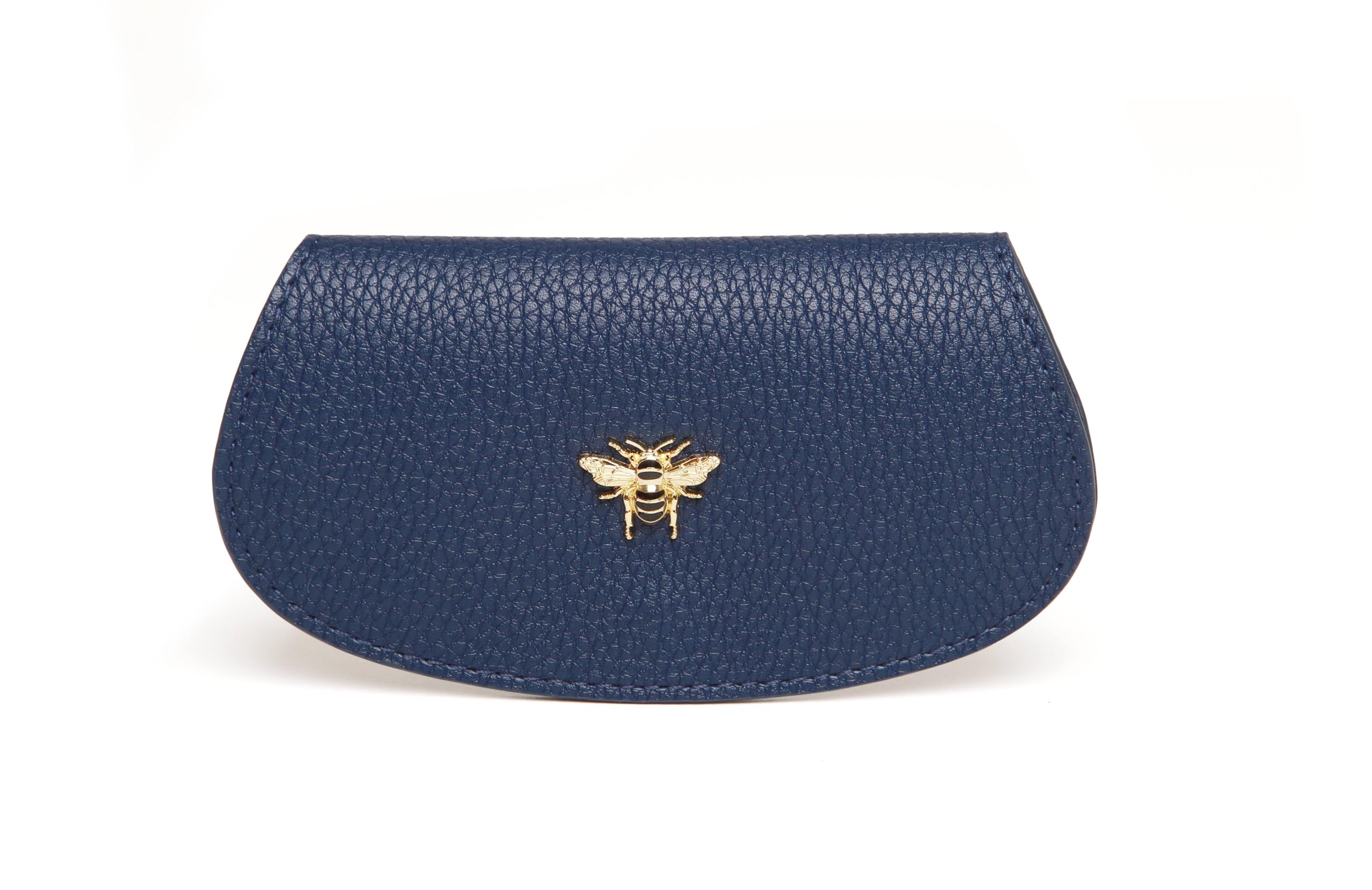 Alice Wheeler (Navy) Vegan Leather Bee Glasses Case