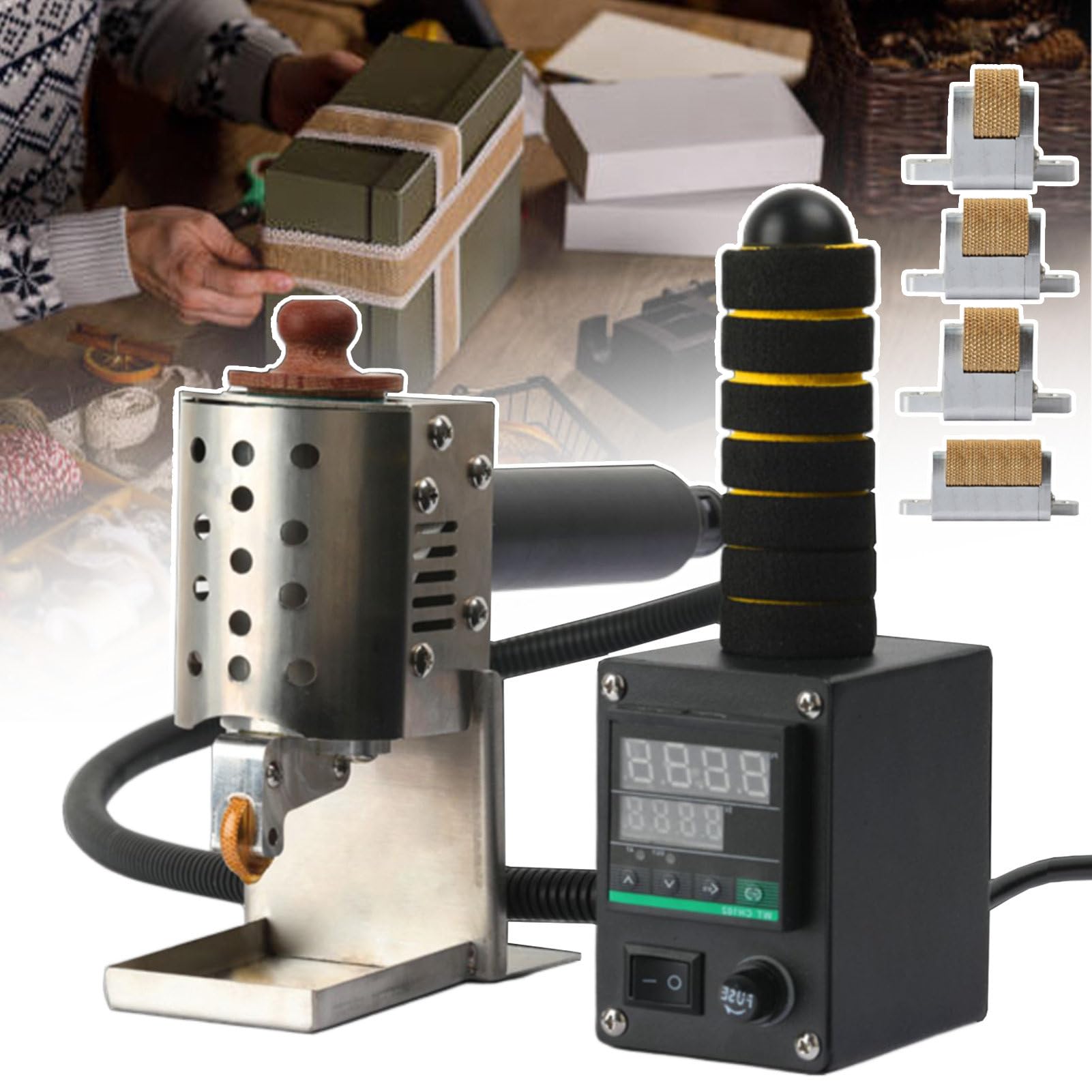 Portable Hot Melt Glue Machine for Commercial,Handheld DIY Crafts heating adhesives Dispenser,Heating range: 50-220?/glue barrels size Optional (150ml)