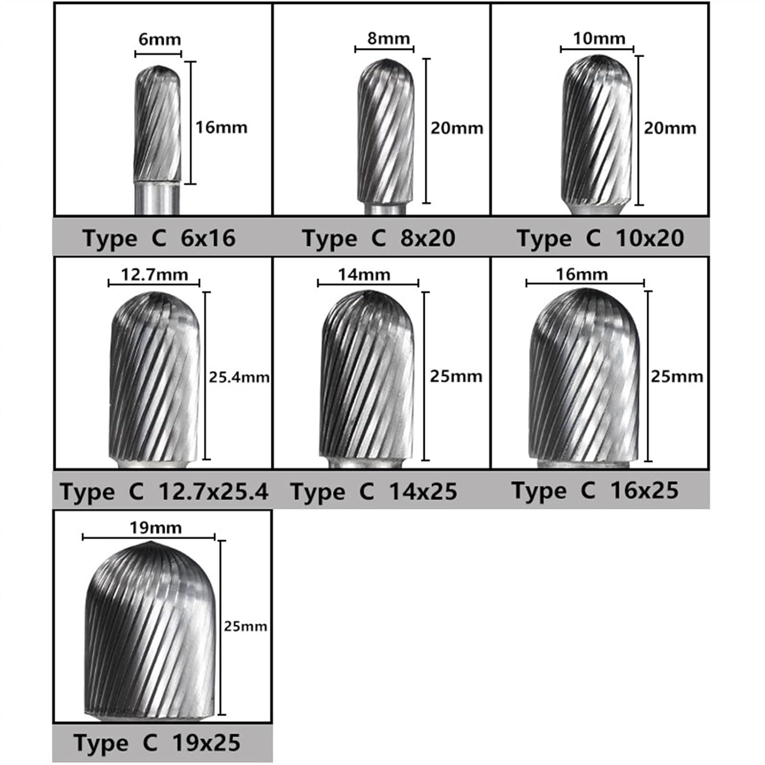 Tungsten Carbide Burr Bit Single Cut Rotary File L Type for Metal Woodworking Carving Tool Rotary Burrs 6mm Shank 1Pcs (Color : 20x8mm, Size : Single Cut)