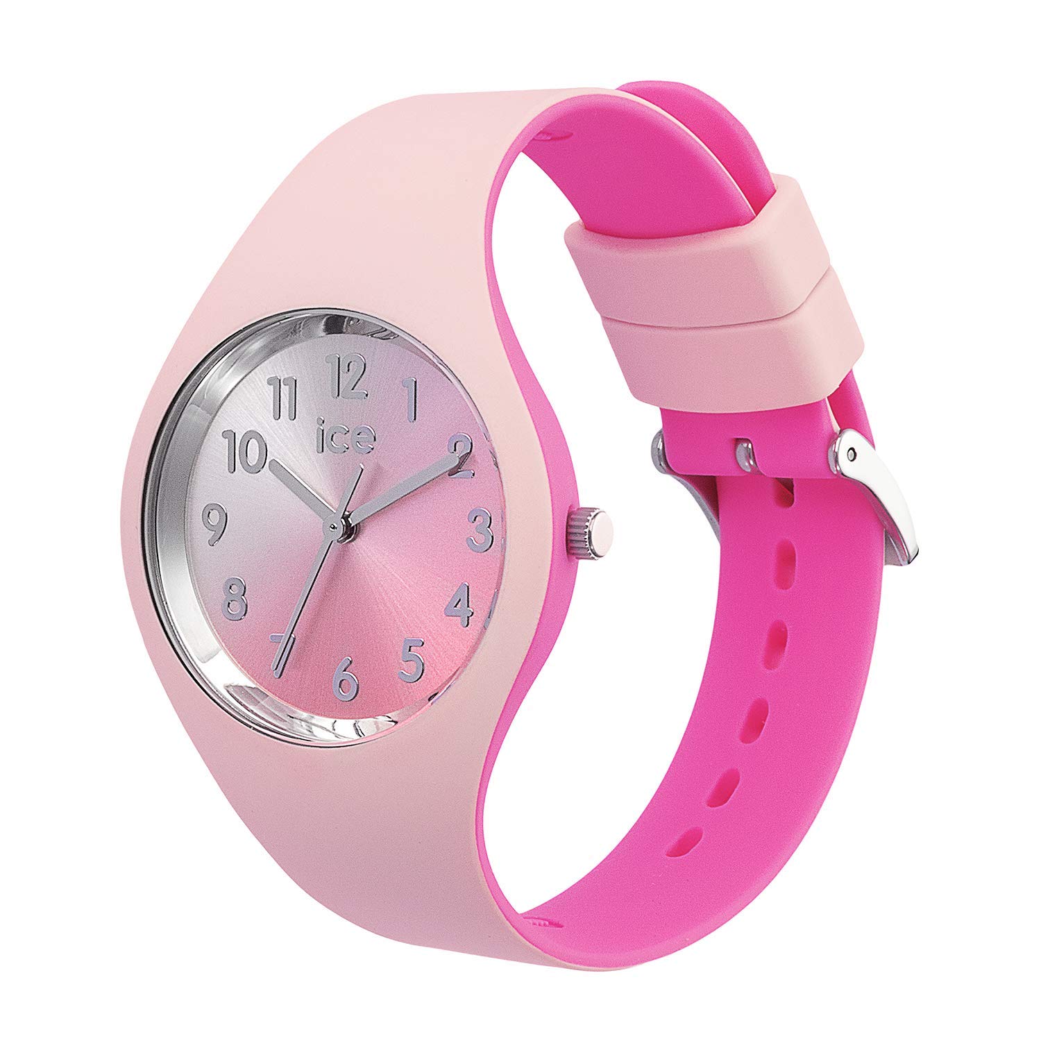 Ice Watch Ice Duo Chic Pink Silver Womens Wristwatch Silicon