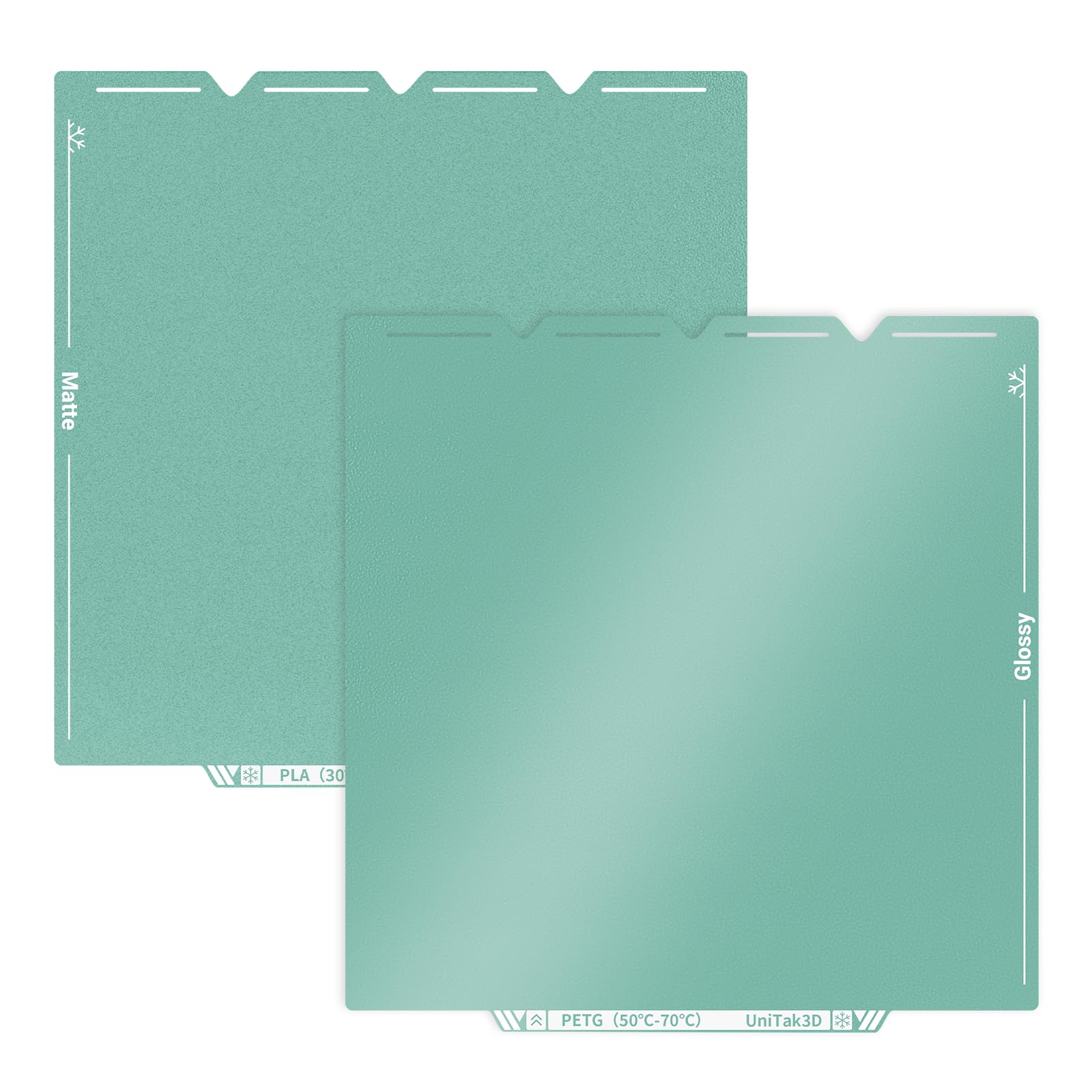 UniTak3D U1 płyta na zimno 276 x 293 mm dwustronny błyszczący+matowa płyta do drukowania w niskiej temperaturze, mocna płyta samoprzylepna kompatybilna z drukarką 3D Snapmaker U1
