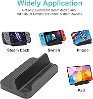 Vista 3 de Tangaroa Soporte para interruptor y cubierta de vapor, accesorios Steamdeck Soporte básico con almohadilla de silicona antideslizante, compatible