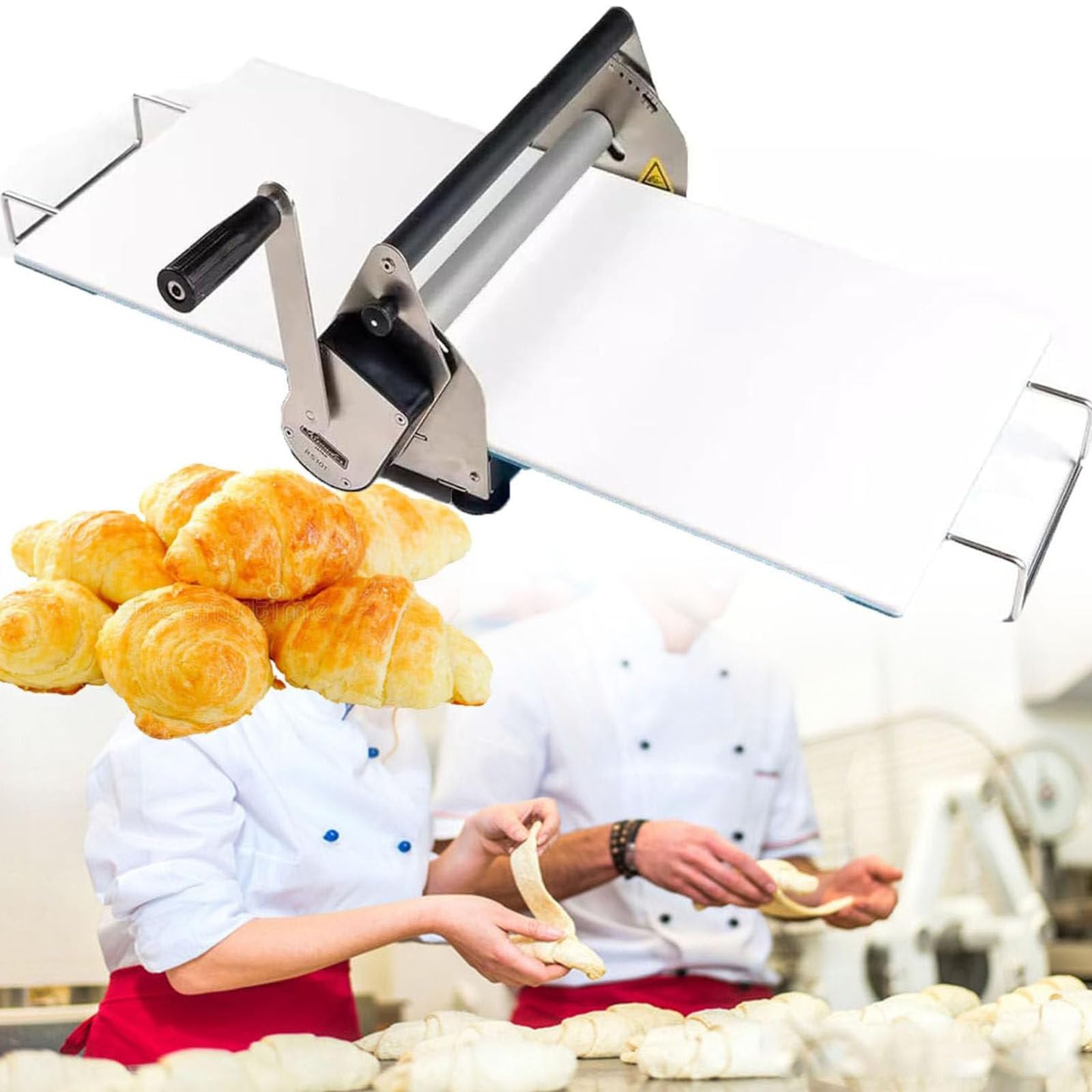Sfogliatrice Pieghevole per Pasta, Macchina per sfogliare la Pasta Manuale, Macchina per impastare in Acciaio Inossidabile, con 55 spessori Regolabili, per preparare la Base del Fudge, RS101