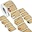Zonon 720 Self-Adhesive Kraft Christmas Name Tags - Natural Kraft Paper Tags & Stickers for Decoration