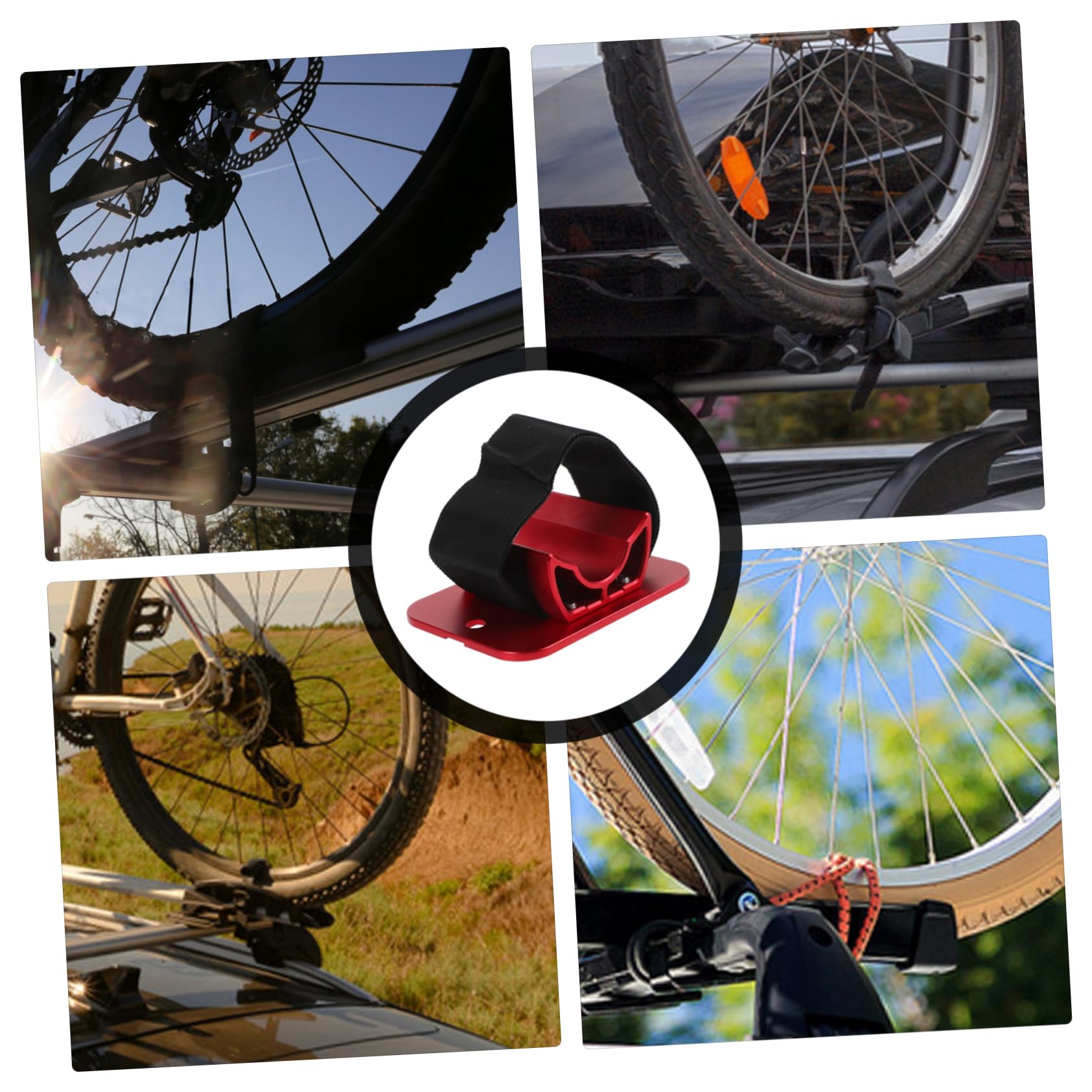 Supporto per Bicicletta Fissaggio Sicuro Ruota Posteriore per Portapacchi Auto Design Elegante e Facile Installazione Compatibile con Vari Modelli Bici Accattivante