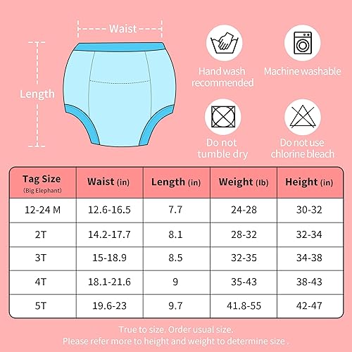Miniatura 3 de BIG ELEPHANT Baby Girls' Padded Potty Training Pants Underwear