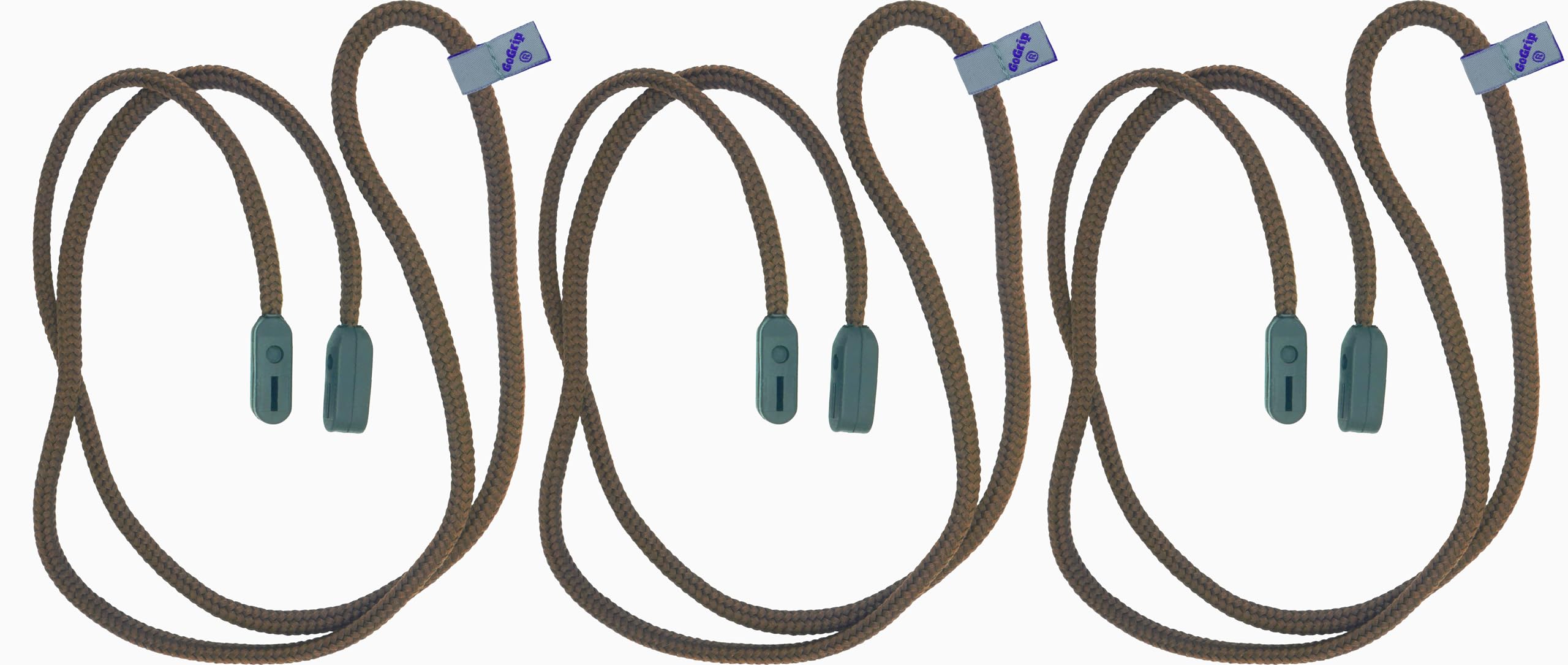 Gogrip Men's Brown X 3 Original - Value Bundle - Secure Glasses Cord - Spectacle And Spec Lanyard (Brown X 3)