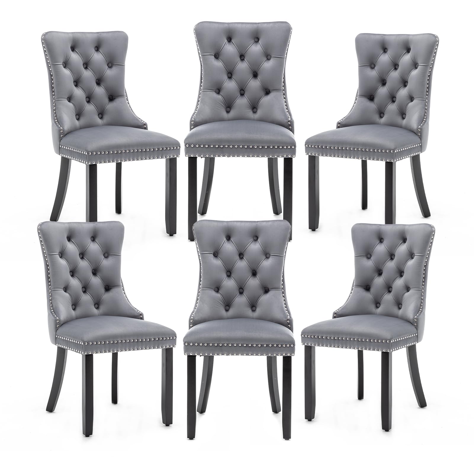Hixkol Velvet Dining Chairs Set of 6