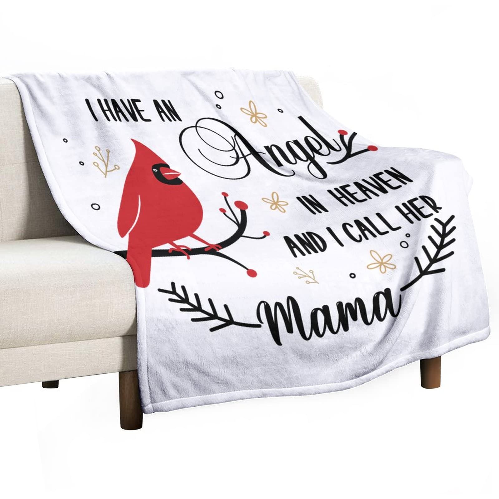 Couverture souvenir maman plaid réconfortant ange au ciel pour deuil