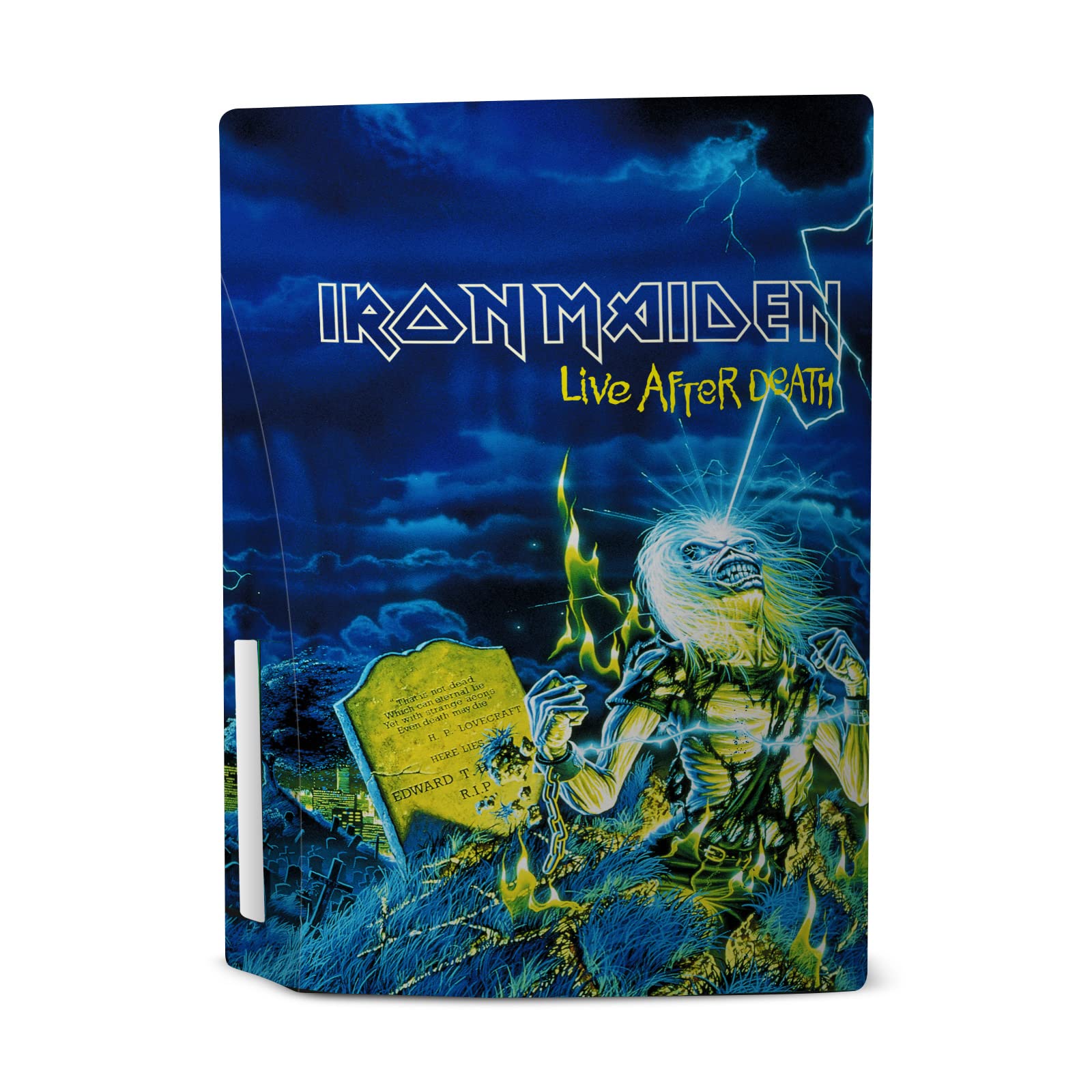 Head Case Designs sous Licence Officielle Iron Maiden Live After Death Art Graphique Vinyle Plaque Frontale Autocollant De Jeu Peau Autocollant Couverture Compatible avec PS5 Disc Console & DualSense
