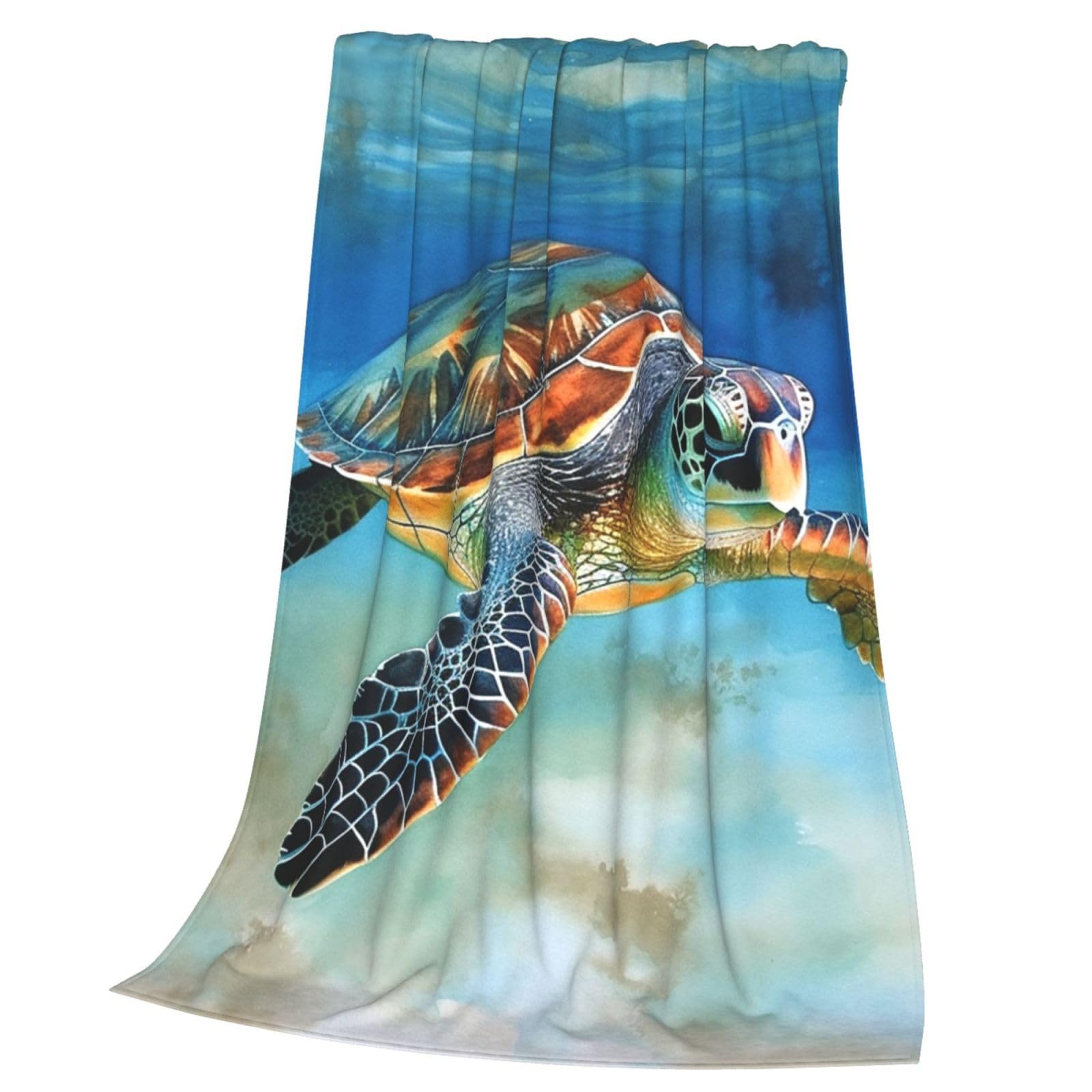 Couverture flanelle tortue de mer en microfibre de qualité supérieure