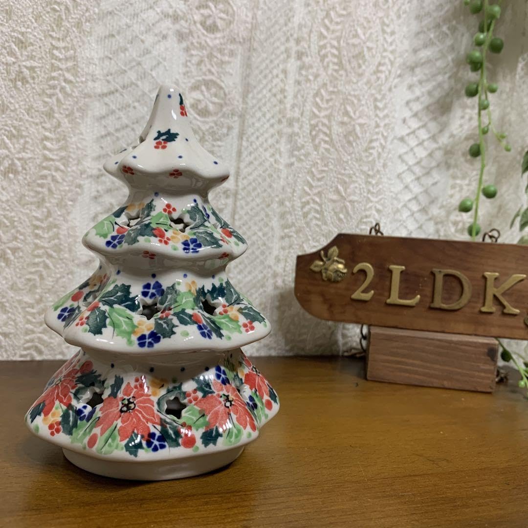 ポーリッシュポタリー　クリスマスツリー　キャンドル Amazon.co.jp: ポーリッシュポタリ キャンドル クリスマスツリー