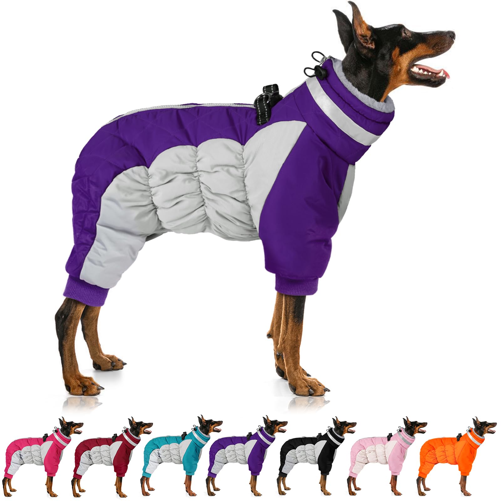 MIGOHI Full Body Dog Coat，Warm Coats for Small Dogs, S, Purple