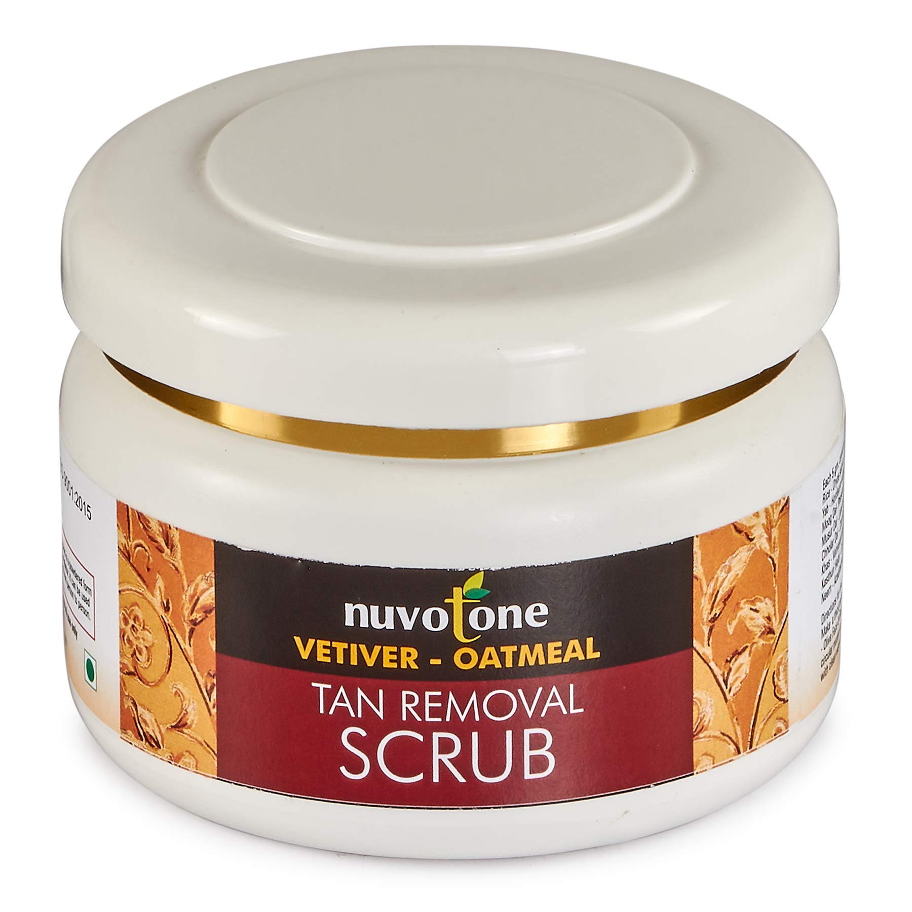 Nuvotone Vetiver-Oatmeal Tan Removal Scrub | Face scrub for blackheads, Body scrub for tan removal, dry skin, strawberry legs (100 gm)-image-36