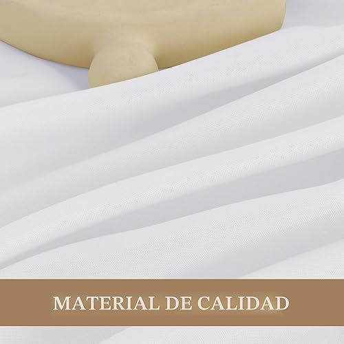 Miniatura 8 de Fitable - Paquete de 6 manteles rectangulares, reutilizables y lavables, manteles de tela de poliéster para bodas, fiestas y banquetes, aptos para