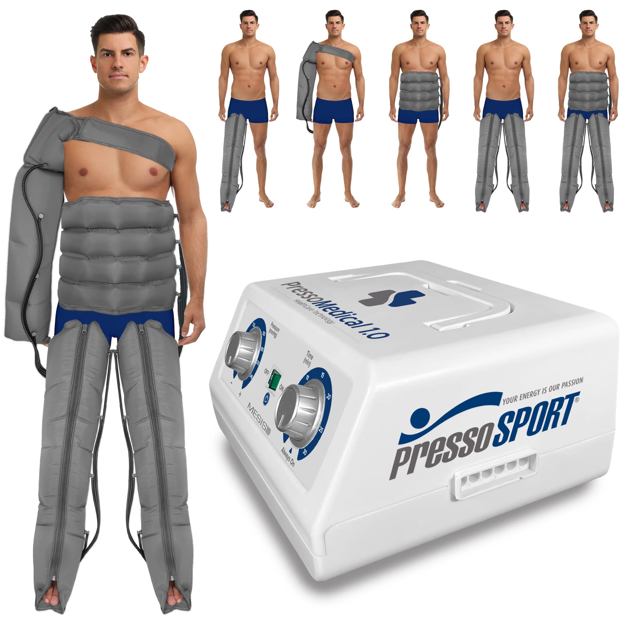 MESIS PressoSport PressoMedical 1.0 Pressoterapia per lo Sport, Defaticamento passivo – Recupero muscolare – Antidolorifico - muscolare