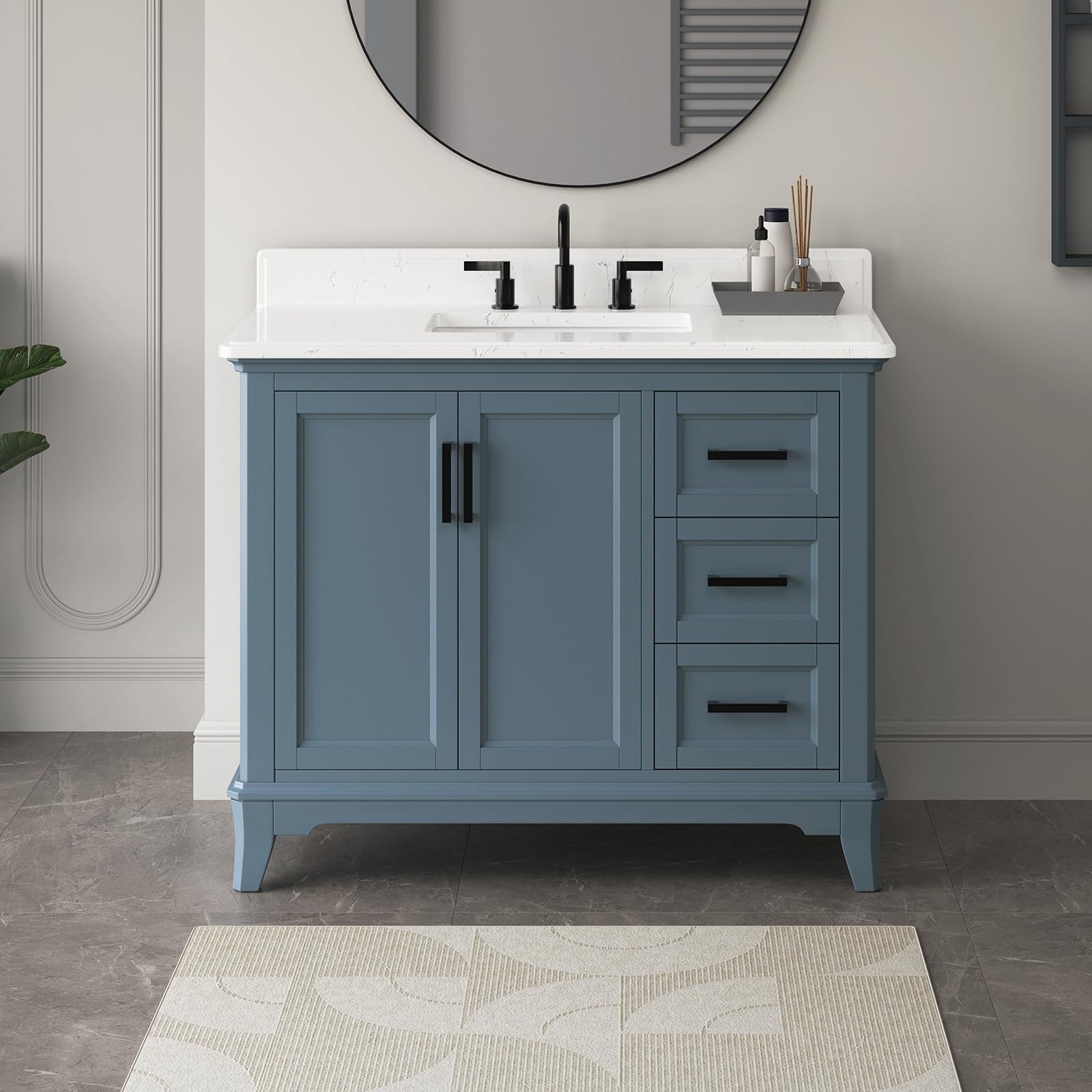 Amazon.com: DELUXE LIVING 42 Inch Bathroom Vanity with Sink, Single ...
