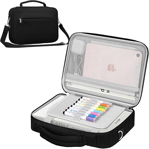 Vista 21 de FINPAC - Funda grande para Biblia con correa para el hombro, estuche para libros, bolso de iglesia, con ranuras para bolígrafos y bolsillo con Azul