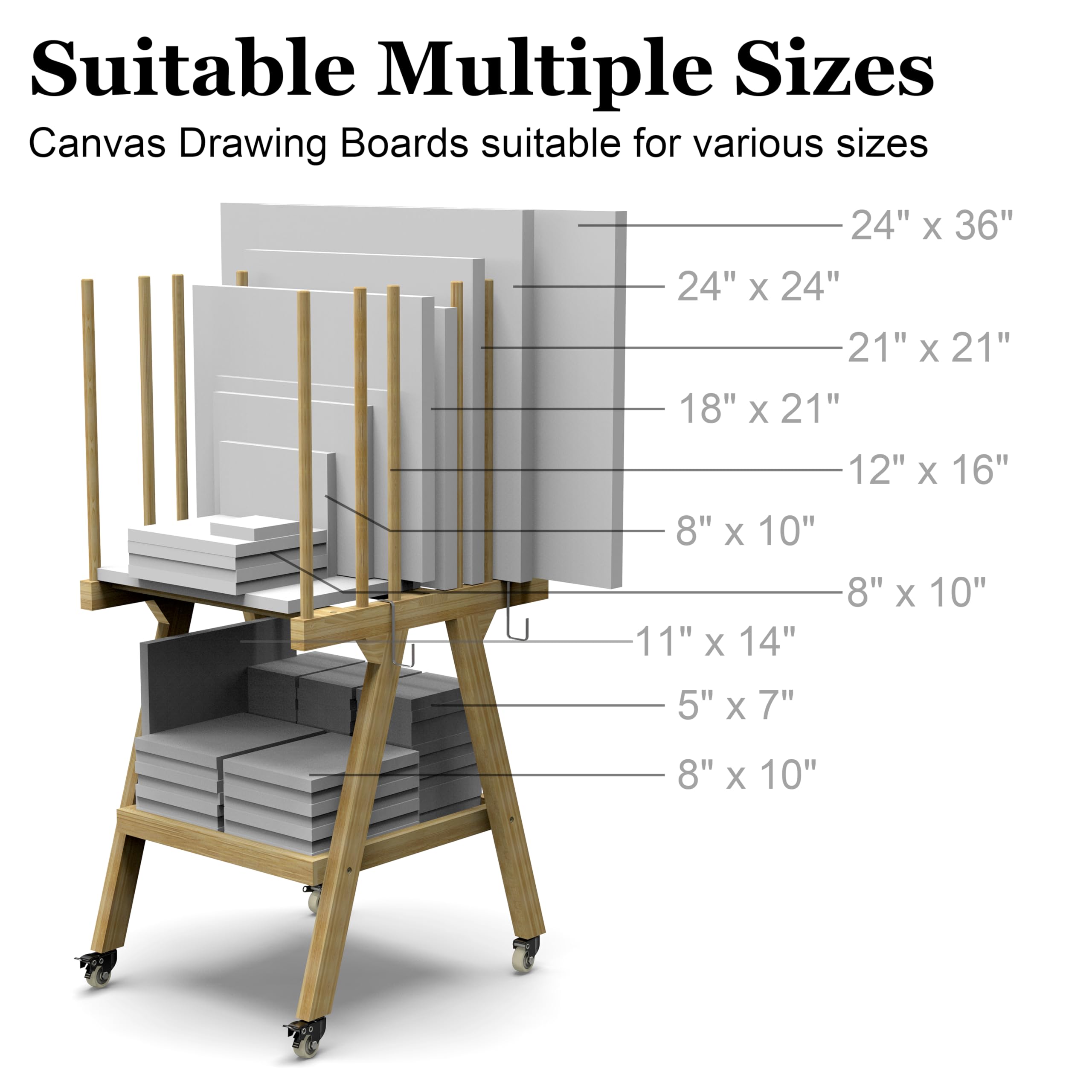 Amazon.co.jp: アート収納ラック キャスター付き収納オーガナイザー