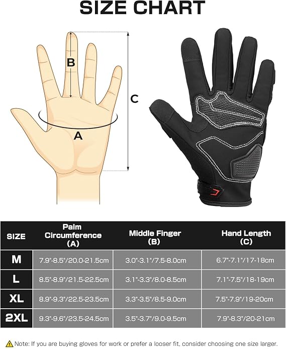 KEMIMOTO Motorbike Gloves for Men Women, Summer Breathable Touchscreen Gloves for Riding & Racing