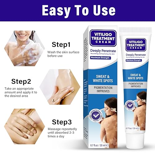 Miniatura 8 de PLAZALA Crema de vitiligo, tratamiento natural eficaz para el vitíligo, crema para el cuidado del vitíligo para reducir las manchas blancas y