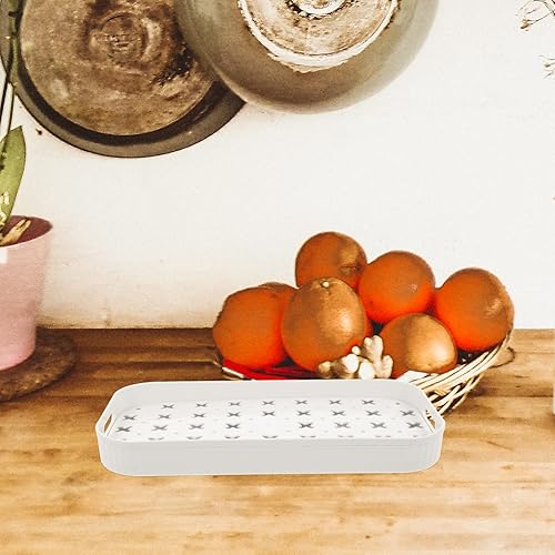 Miniatura 6 de Cabilock Tabla de drenaje para encimera bandeja de drenaje de frutas verduras té organizador de doble capa taza de servir taza estante de platos