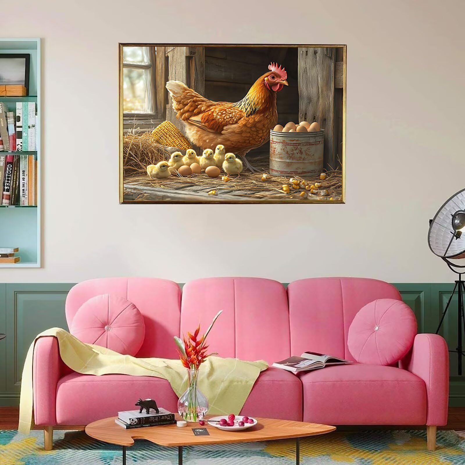 Puzzle 3000 sztuk drewniane puzzle zwierzęta, kolekcja wyzwań, kurczak układanka drukowanie w wysokiej rozdzielczości do domu rodzinna zabawa, gry edukacyjne i dekoracja ścienna 122x81 cm 8p-84