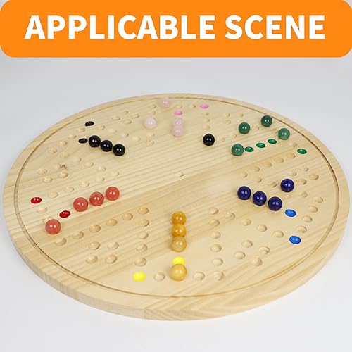 Miniatura 4 de Juego de solitario de mármol natural de mármol auténtico, edición de lujo, de 0.787 in, sustituye al juego de mesa utilizado para mejorar el juego