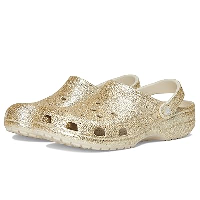 Crocs Classic Clog Glitter Clog Shoes Chunky Sandstone