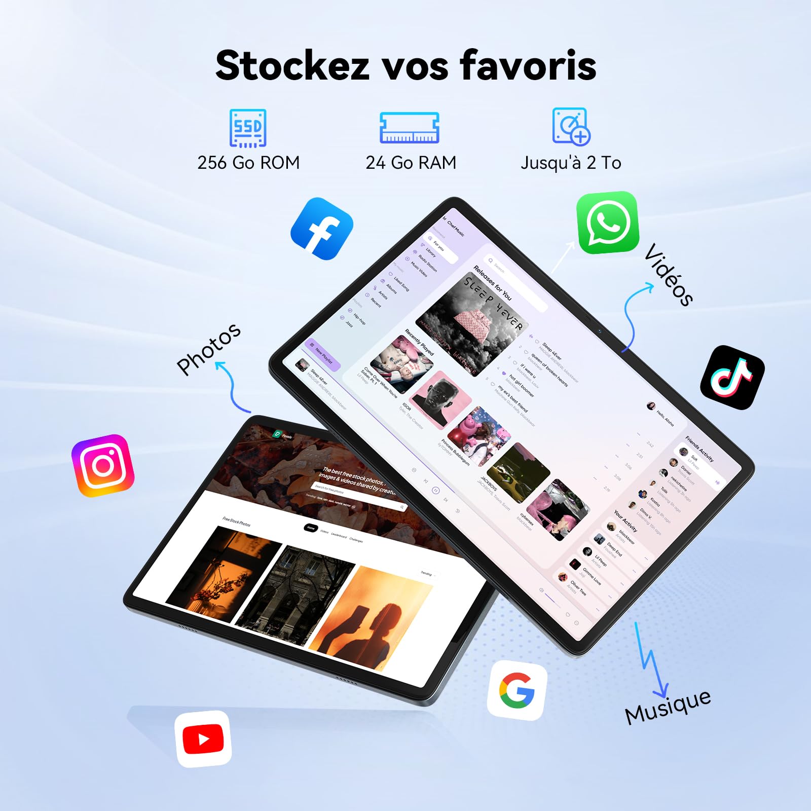 2026 Dernier Modèle Tablette avec Stylet, 10 Pouces Android 16 Tablet