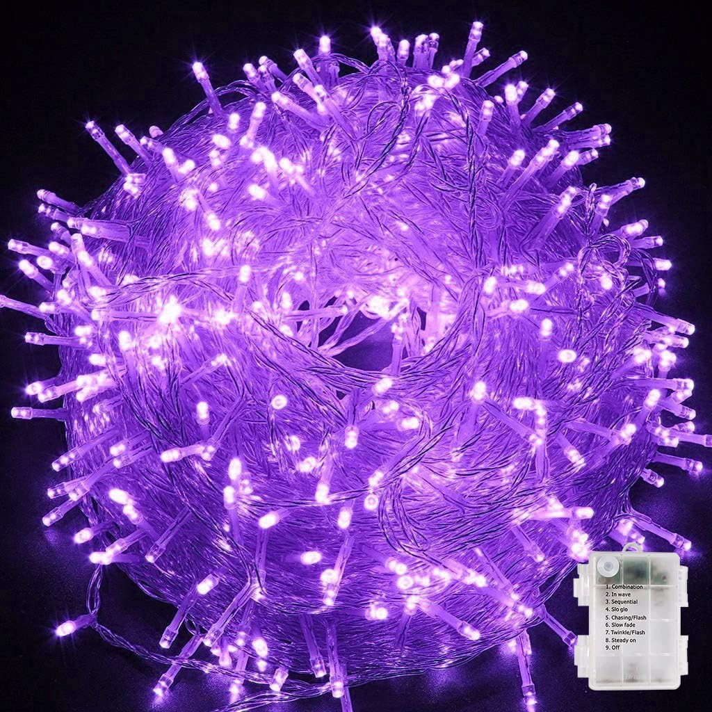 YUANYUYING Christmas Fairy Lights,6M 40LED Christmas Lights Indoor Fairy Lights Indoor Outdoor Rope Fairy String Lights Battery (Purple)