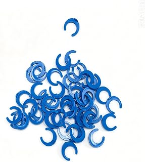 50 PCS 3/8 Inch RO Reverse Osmosis Water Filter Locking Clips, Blue Quick Connect Fitting C-Clamps, Replacement Parts for Water Purifier Tube Connector