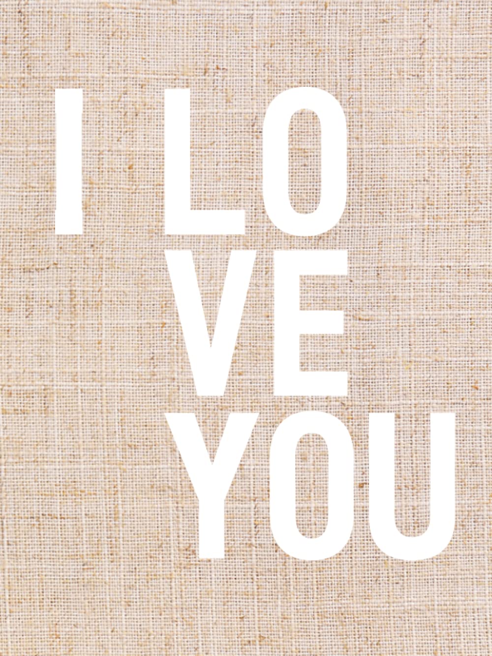 Livre decoratif I Love You en lin de qualite superieure pour finition interieure luxe