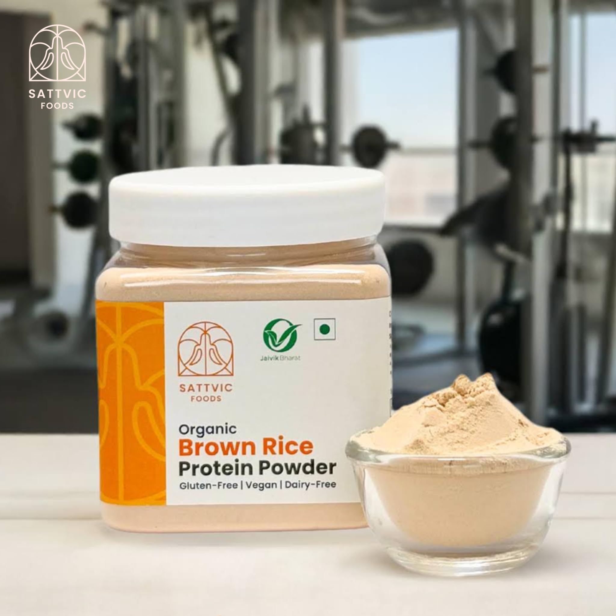 Sattvic Foods Brown Rice Protein Powder (300 g) | Certified Organic, Over 25 g Protein Per Serving | Plant-Based, Unflavoured, No Sugar, No Lactose, Muscle Builder | Mix into Smoothies & Recipes - Image 2 thumbnail