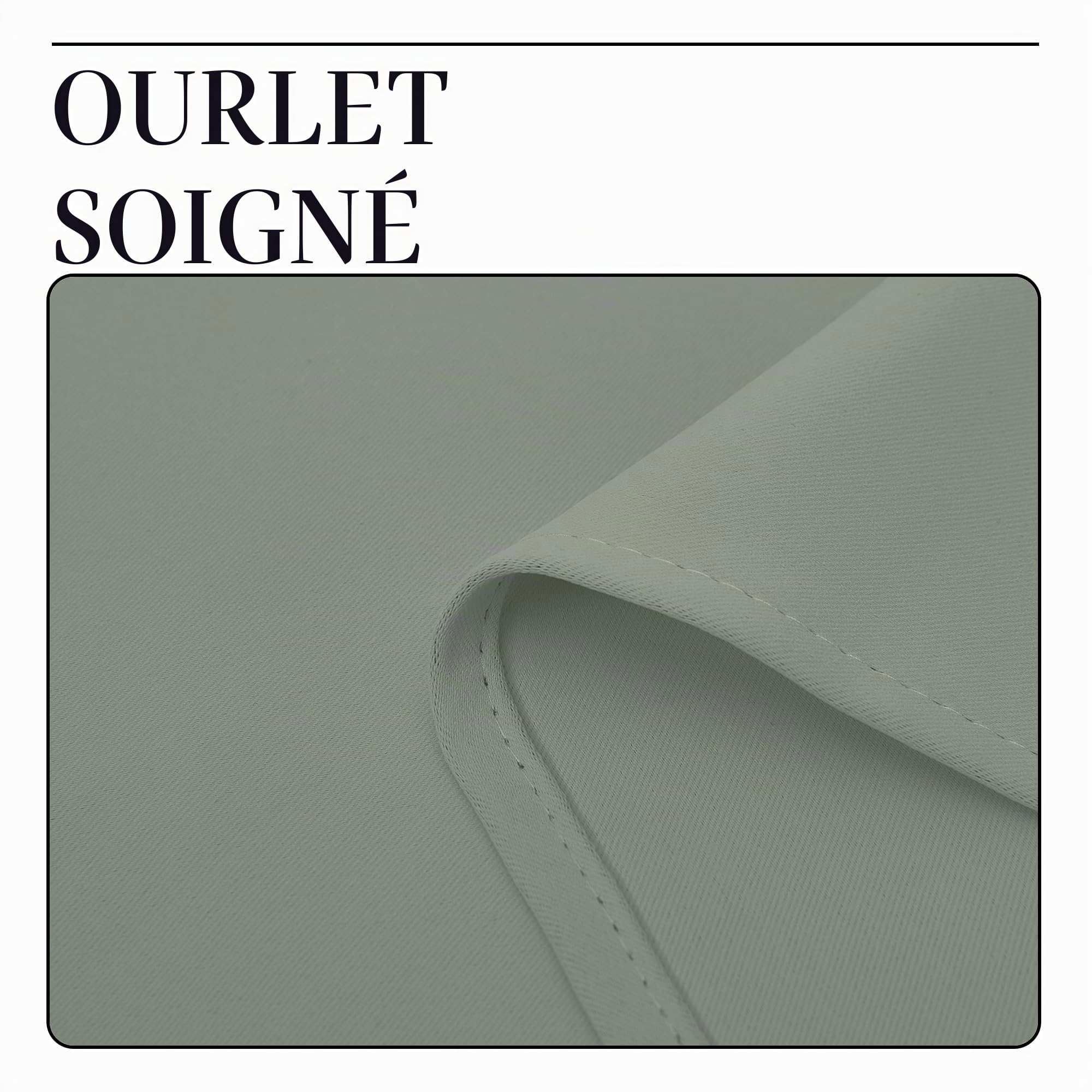 NICETOWN Rideaux Thermique de Fenêtre Draperies Galon Fronceur Lumineux Bloquer Anti UV pour Decoration Maison Chambre, 300cm Largeur sur 240 Hauteur, Sauge Vert, 1 Pièces