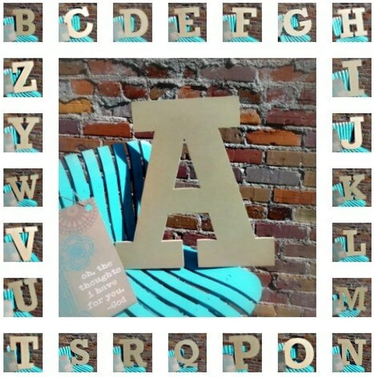30" Wooden Craft Letter D Unfinished, Rockwell Font, Craft Cutout on 1-4" MDF